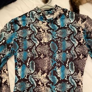 Snake print bodysuit